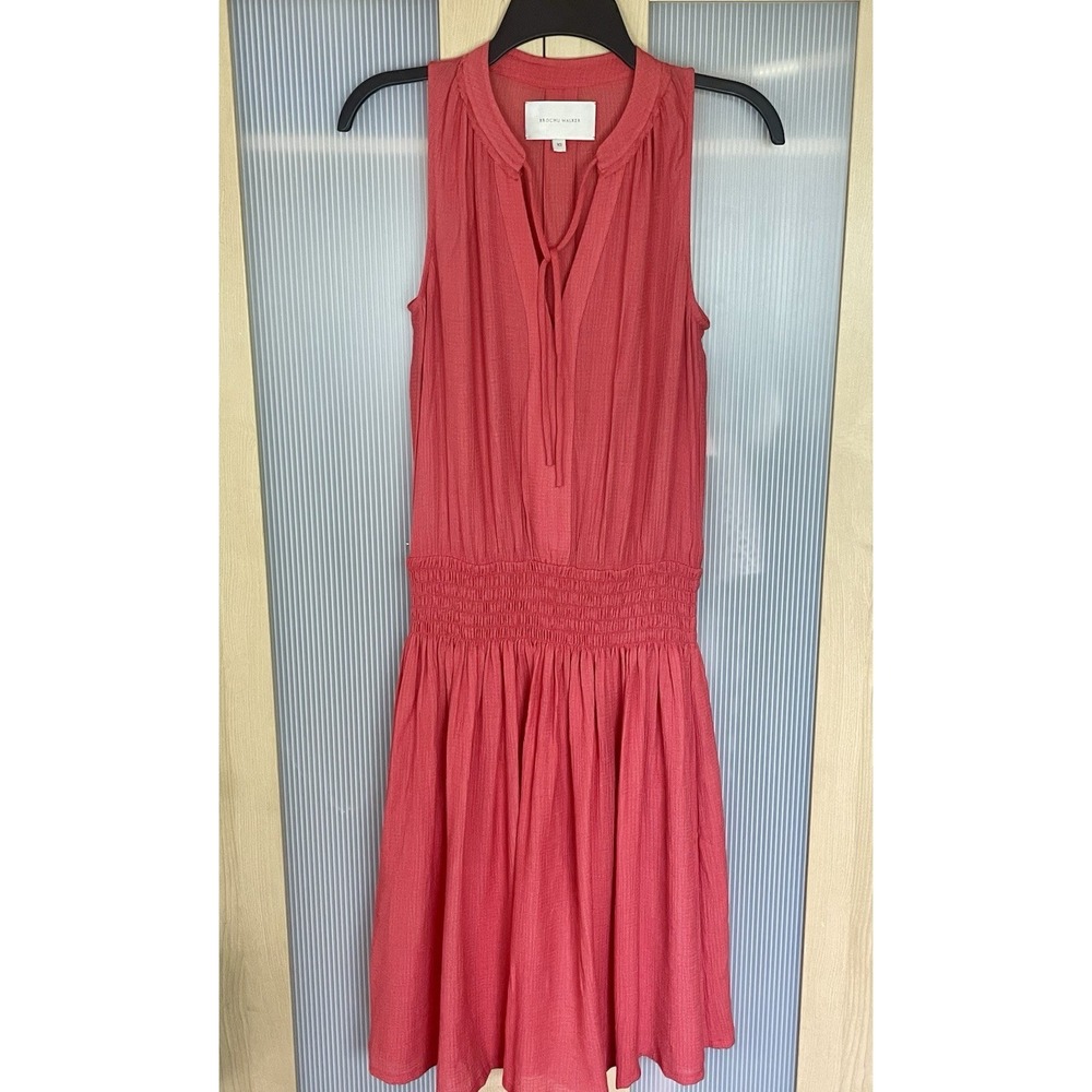 Brochu Walker Womens Dress XS Pink Francine Designer Drop Waist Boho Beach Party